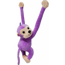 PopŞeker 35 cm Sesli Peluş Sarılan Maymun | Ses Efektli ve Yumuşak Dokulu Eğitici Dost