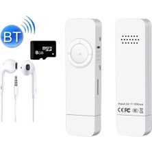 Tastech 5014MP Şarjlı Mp3 Çalar Bluetooth Lu Müzik Player Mini Mp3 Stick Hafıza Kartı Girişli 8gb Tf Kart Hediyeli Beyaz