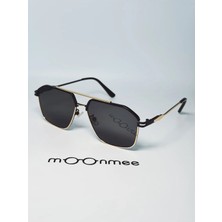 Moonmee Jak Güneş Gözlüğü Unisex Geometrik Gold / Siyah Güneş Gözlüğü