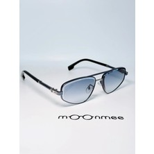 Moonmee Jetpa Unisex Geometrik Mavi Güneş Gözlüğü
