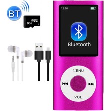 Tastech 5007MP 8gb Tf Kart Hediyeli Metal Mp3 Player Renli Ekranlı Fm Radyolu Bluetoth Lu Hafıza Kartı Girişli Müzik Çalar 8gb Pembe