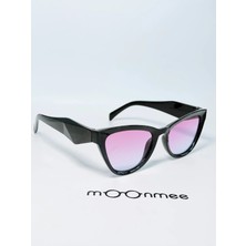 Moonmee Plapa Unisex Geometrik Siyah Çok Renkli Güneş Gözlüğü