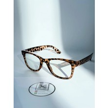 Moonmee Vayf Blue Block - Unisex Güneş Gözlüğü Leopar / Optik UV400 Korumalı