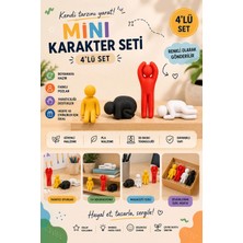 Veriqo 3D Meccha Chameleon 4'lü Renkli Mini Karakter Seti - Dekoratif Masaüstü Figür, Pla 3D Baskı, Farklı Pozlarda Hediyelik Figür Seti