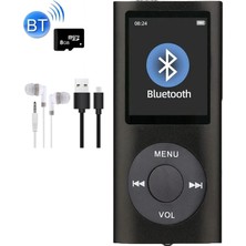 Tastech 5007MP 8gb Tf Kart Hediyeli Metal Mp3 Player Renli Ekranlı Fm Radyolu Bluetoth Lu Hafıza Kartı Girişli Müzik Çalar 8gb Siyah