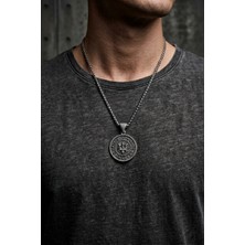 Begondio Mızraklı Viking El İşçiliği Paslanmaz Çelik Zincir Erkek Kolye