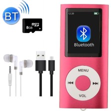 Tastech 5007MP 8gb Tf Kart Hediyeli Metal Mp3 Player Renli Ekranlı Fm Radyolu Bluetoth Lu Hafıza Kartı Girişli Müzik Çalar 8gb Kırmızı
