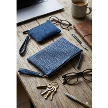 Yonca Outlet Siyah -Krem-Lacivert Clutch Çanta -23X14 cm Fermuarlı Şık El Çantası Günlük Kullanım