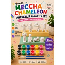 Veriqo 3D Meccha Chameleon Boyama Seti 8 Mini Karakter 2x6'lı Boya Seti 2 Fırça Eğitici Hobi Aktivite Oyuncağı