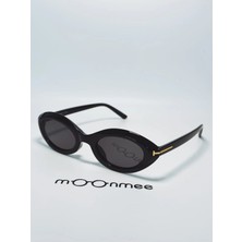 Moonmee Topel Kadın / Kız Oval Siyah / Sarı Güneş Gözlüğü