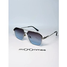 Moonmee Jak Güneş Gözlüğü Unisex Geometrik Siyah Açık Cam Güneş Gözlüğü