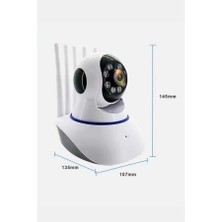 Mey Ithalat® Akıllı Gece Görüşlü Sensörlü Wifi Kamera Telefondan Takip Edilebilir