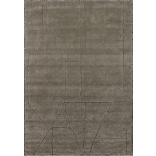 Kalesta Halı Marakeş Grey Yün ve Viskon ile Üretilen Modern Desenli Premium Salon Halısı