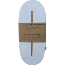 Sıhhat Dardokuma 4 cm 10 metre Beyaz Dokuma Lastik   - Paça Lastik , Alez Lastik , Bel Lastik ,  Çok Amaçlı Lastik