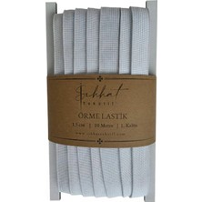 Sıhhat Dardokuma 1,5 cm 10 Metre Beyaz  Don Lastik -Paça Lastik - Dokuma Lastik