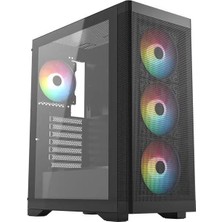 Mbb E-Ticaret Frısby FC-9480G 600W +80 Bronze Rgb 4X8120MM Fan  Gaming Siyah Kasa