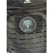MEKOTEX Börü Armalı 3D Lazer Kesim Arkası Cırtlı Patch Kabartmalı Peç