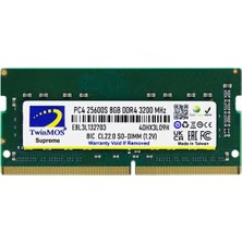 Mbb E-Ticaret 8 GB Ddr4 3200MHZ Twınmos Nb MDD48GB3200N