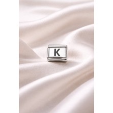 Mbb E-Ticaret K Harf Charm | Çelik Bileklik Aksesuarı | Kişiye Özel Harf Modülü | Minimal & Şık Tasarım