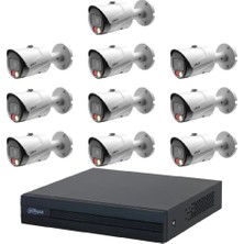 Dahua 10 Kameralı Full Color Ip Güvenlik Kamera Seti