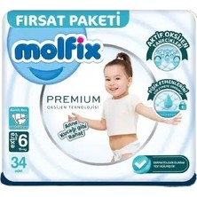 Mbb E-Ticaret Premium Bebek Bezi Fırsat Paketi 6 Beden 15+ kg 34 Adet