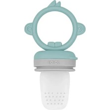 Mbb E-Ticaret Silikon Püre Meyve Sebze Emziği Aqua Green / Powder Grey