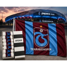 Aygan Store 8 Çift Unisex Trabzon Spor Çizgili Desenli Uzun Çorap