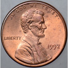Banknoting Amerika 1 Cent 1992 Lıncoln Memorıal Çil(-)