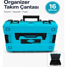 Badem10 Organizer Takım Çantası 16 Bölmeli Plastik Alet Kutusu Vida Dübel Hırdavat Saklama Çantası
