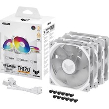 Outlet Asus Tuf Gamıng TR120 Argb 120MM Reverse Üçlü Kasa Fanı Beyaz