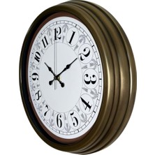 Mbb E-Ticaret Eskitme Motifli 40 cm Metal Duvar Saati