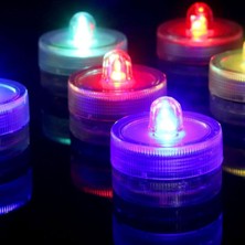 Mbb E-Ticaret Buffer® Su Geçirmez LED Mum Dekoratif Mini Su Altı Aydınlatması 12LI Set