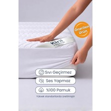 Kiril Home Premium Dolgun Sıvı Geçirmez Yatak Alezi | %100 Pamuklu Yüzey | Ultra Sessiz | Full Kenar | Yumuşak