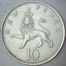 Banknoting Birleşik Krallık 10 Pence 1968 Kraliçe Iı. Elizabeth.