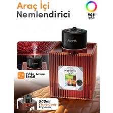 Auhma Af-09 Araç Içi Hava Nemlendirici & Koku Makinesi En Counter Esansı – 500ML Aromaterapi Difüzör + Rgb Işıklı