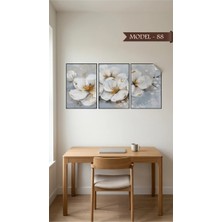 Sihirli Tahta Statik Tutunma Özellikli Tablo - Poster Çiçek (Model- 88)