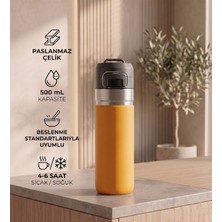 vegahediye v vega Kilit Kapaklı Paslanmaz Çelik Seyahat Termosu - 500 ml