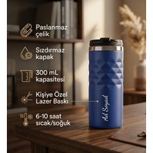 vegahediye v vega Kişiye Özel Baskılı Geometrik Desenli Termos Bardak 300ML