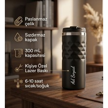 vegahediye v vega Kişiye Özel Baskılı Geometrik Desenli Termos Bardak 300ML