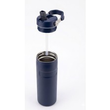 vegahediye v vega Pipetli ve Kulplu Paslanmaz Çelik Termos - 480 ml Mug Siyah