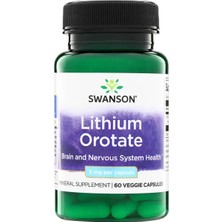 Swanson Lithium Orotate 5 Mg 60 Kapsül