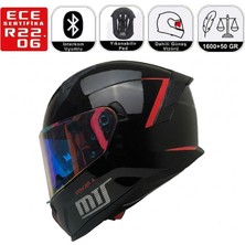 MTS M910 Stinger Motosiklet Kaskı Spoiler Mod Güneş Vizörlü Full Face Kask