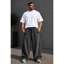 BSBSPOR Büyük Beden Unisex Rahat Lastikli Paça Uzun Boy Baggy Eşofman Altı