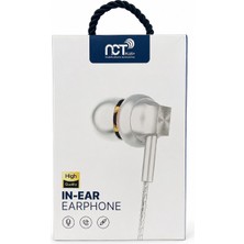 Nct Plus+ 3.5mm Jack Mikrofonlu Kablolu Kulak Içi Kulaklık Beyaz Stereo Ses