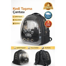 Pet Astronot Kedi ve Köpek Taşıma Çantası-Siyah