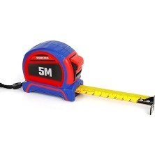Vintessy Workpro WP261041 5MX25MM Naylon Kaplama Sarı Çift Taraflı Manyetik Çelik Şerit Metre