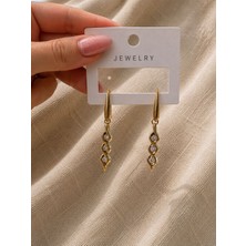Sun Jewellery     Minimal Taşlı Kadın Küpe