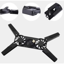 Katlanabilir Laptop Soğutucu Stand B18 USB Çift Fanlı Notebook Cooling Pad