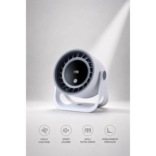 Weskam Dijital Ekranlı Vantilatör Masa Üstü Fan Duvar Fan 360 Derece Dönebilir Fan