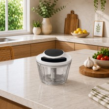 Ipli Rondo 3 Bıçaklı Manuel Sebze Doğrayıcı Hazneli Mutfak Doğrayıcısı Sariva Home